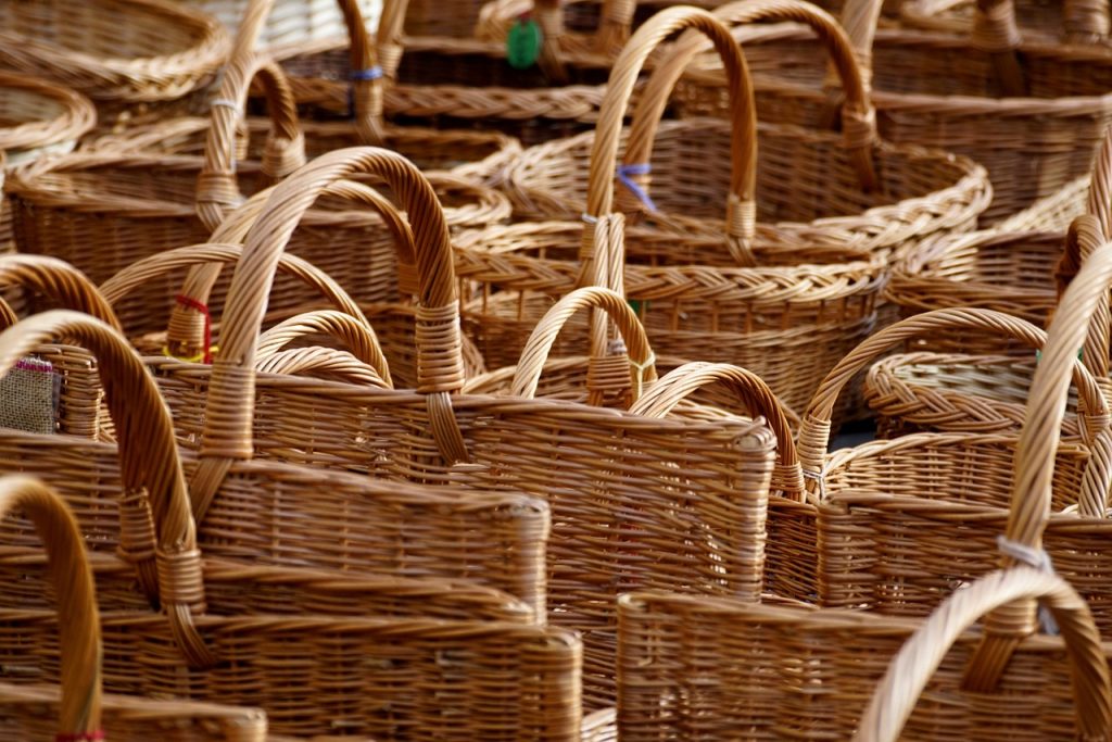baskets, wicker, market, handicraft, handles, brown, woven baskets, containers, closeup, handicraft, handicraft, handicraft, handicraft, handicraft